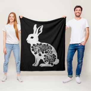 Easter Day Bunny Rabbit Fleece Blanket