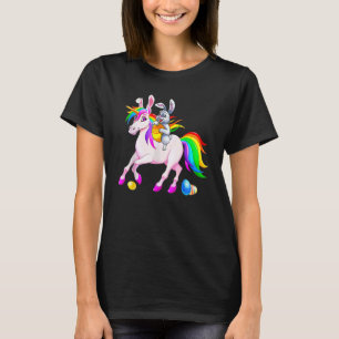 Easter Day Bunny Riding Unicorn Girls Toddler East T-Shirt