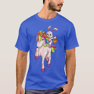 Easter Day Bunny Riding Unicorn Girls Toddler East T-Shirt