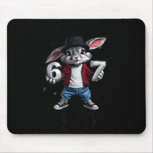Easter day bunny six seven bruh 6 7 boys girls mouse pad
