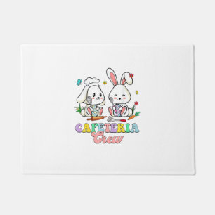 Easter Day Cafeteria Crew Lunch Lady School Cafete Doormat