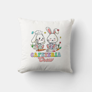 Easter Day Cafeteria Crew Lunch Lady School Cafete Throw Pillow