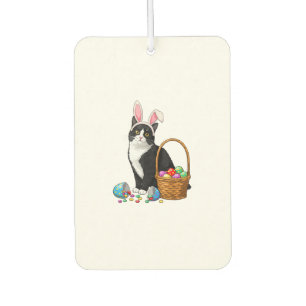 Easter Day Cat Bunny Ears Eggs Graphic Men Women K Air Freshener