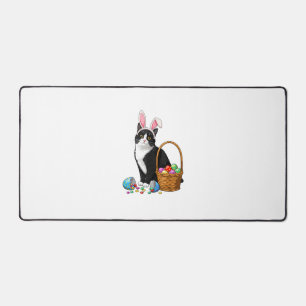 Easter Day Cat Bunny Ears Eggs Graphic Men Women K Desk Mat