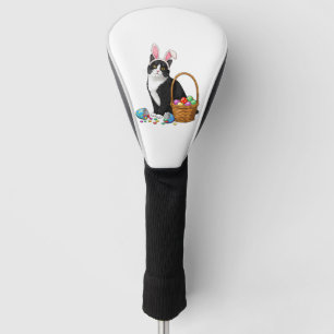 Easter Day Cat Bunny Ears Eggs Graphic Men Women K Golf Head Cover