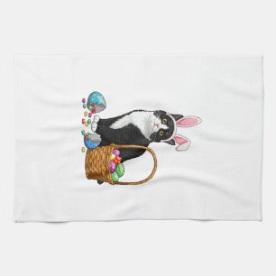 Easter Day Cat Bunny Ears Eggs Graphic Men Women K Kitchen Towel
