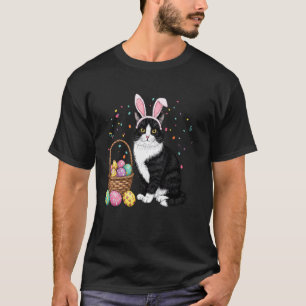 Easter Day Cat Bunny Ears Eggs Graphic Men Women K T-Shirt