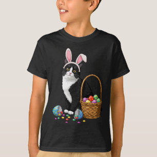 Easter Day Cat Bunny Ears Eggs Graphic Men Women K T-Shirt