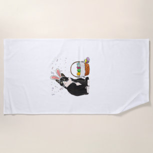 Easter Day Cat Bunny Ears Eggs Shirt Men Women Eas Beach Towel