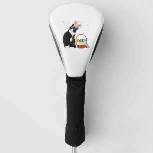 Easter Day Cat Bunny Ears Eggs Shirt Men Women Eas Golf Head Cover