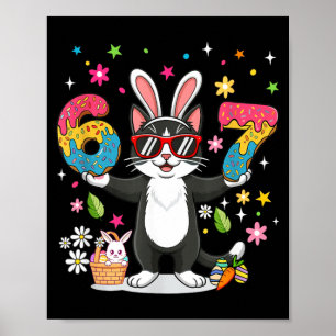 Easter Day Cat Eggs Funny Bunny Six Seven 67 Poster