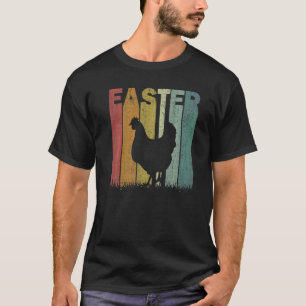 Easter Day Chicken Retro Graphic Funny Easter Cost T-Shirt