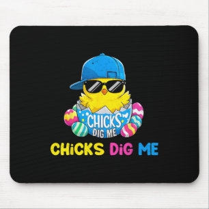 Easter Day Chicks Dig Me Cool Hatched Chick Mouse Pad