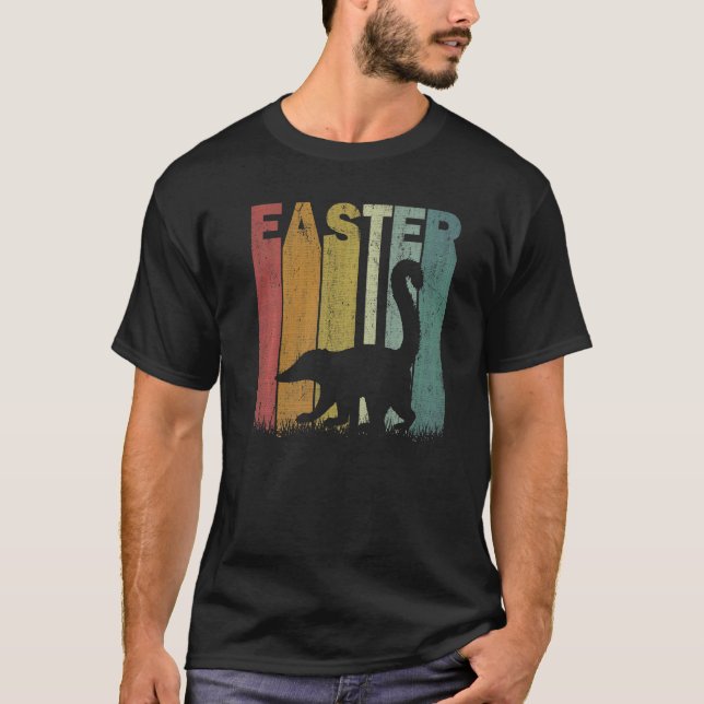 Easter Day Coati Retro Graphic Funny Easter Costum T-Shirt (Front)