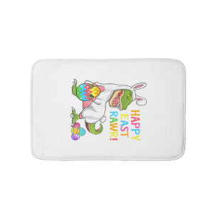 Easter Day Dinosaur Funny Happy Eastrawr T Rex Eas Bath Mat