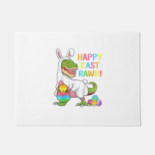 Easter Day Dinosaur Funny Happy Eastrawr T Rex Eas Doormat