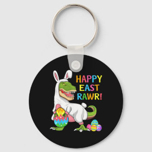 Easter Day Dinosaur Funny Happy Eastrawr T Rex Eas Keychain