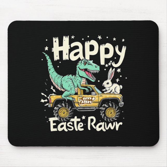 Easter Day Dinosaur Funny Happy Eastrawr T Rex Eas Mouse Pad (Front)