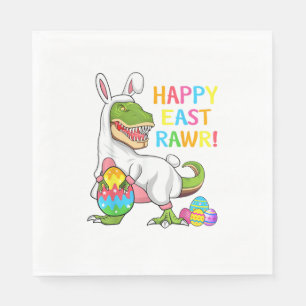 Easter Day Dinosaur Funny Happy Eastrawr T Rex Eas Napkin