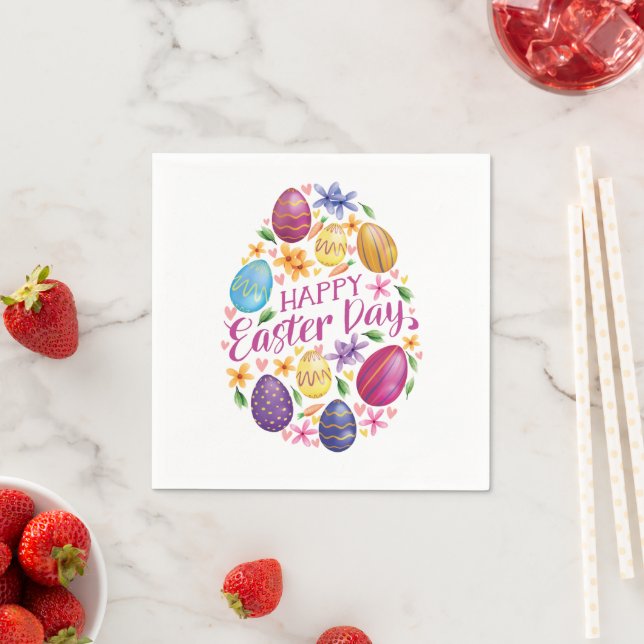 Easter Day Egg , Funny Easter Napkin (Insitu)