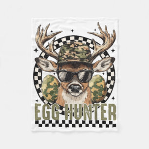 Easter Day Egg Hunter Camo Deer Hunting Boys Men H Fleece Blanket
