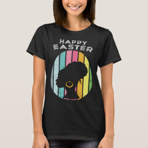 Easter Day Egg Hunting and Afro Bun african americ T-Shirt
