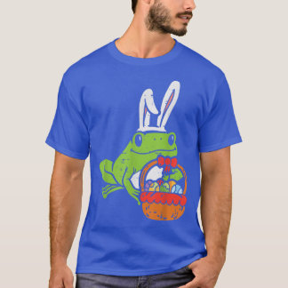 Easter Day Frog Bunny Eggs Basket Cute Animal Men  T-Shirt