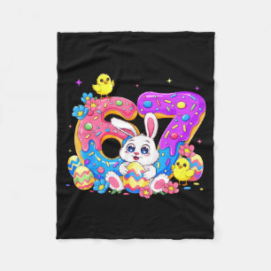 Easter Day Funny 67 Six Seven Meme Cute Bunny Girl Fleece Blanket