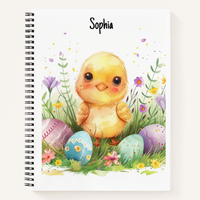 Easter Day Gift 2024, Custom Name Easter Egg Notebook (Front)