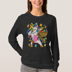Easter Day Girls Dabbing Unicorn Dab Egg Hunt Unic T-Shirt