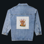 Easter Day Highland Cow Cute Easter Bunny Farmer W Denim Jacket<br><div class="desc">Easter Day Highland Cow Cute Easter Bunny Farmer Women Girls T-Shirt</div>