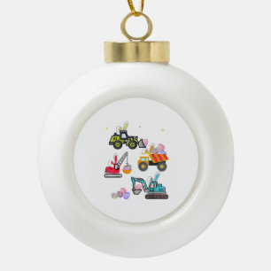 Easter Day kids boys Toddler Egg funny Constructi Ceramic Ball Christmas Ornament