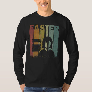 Easter Day Librarian Retro Graphic Funny Easter Co T-Shirt