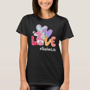 Easter Day Love Teacher Life Easter Gnome Egg Hunt T-Shirt
