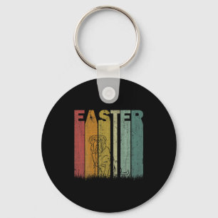 Easter Day Mastiff Dog Retro Graphic Funny Easter  Keychain