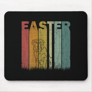Easter Day Mastiff Dog Retro Graphic Funny Easter Mouse Pad