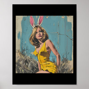 Easter Day Mens Womens Artistic Fun Cute Happy Eas Poster