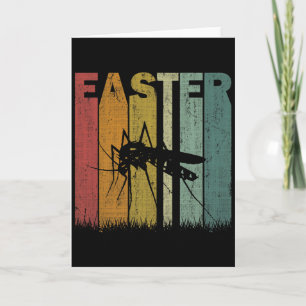 Easter Day Mosquito Retro Graphic Funny Easter Cos Card
