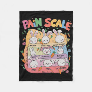 Easter Day Pain Scale Nurse Triage And Pain Essmen Fleece Blanket