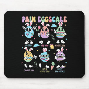 Easter Day Pain Scale Retro Nurse Triage And Pain Mouse Pad