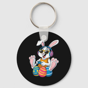 Easter Day Rabbit Gamer Funny Video Games Boys Kid Keychain
