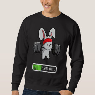 Easter Day Rabbit Weightlifting Deadlift Fitness 1 Sweatshirt