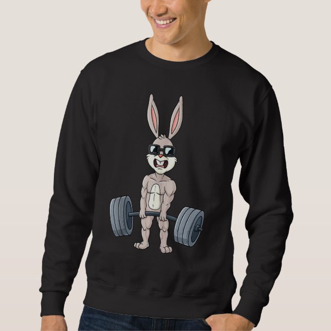 Easter Day Rabbit Weightlifting Tee (Front)