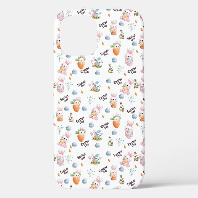 Easter Day Rabbits Pattern Case-Mate iPhone Case (Back)