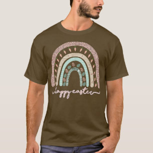 Easter Day Rainbow With Eggs And Easter Bunny Happ T-Shirt