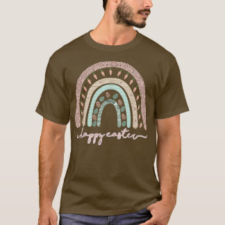 Easter Day Rainbow With Eggs And Easter Bunny Happ T-Shirt