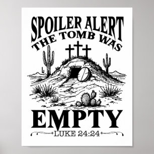 Easter Day Religious Christian Spoiler Alert Tomb  Poster