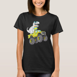 Easter Day Rex Dino Riding A Monster Truck Boys Gi T-Shirt