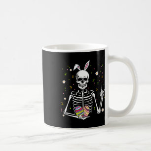 Easter Day Skull Skeleton Bunny Rock Hand Rocker B Coffee Mug
