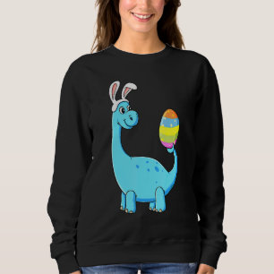 Easter Day T Rex Dino Rabbit Ears With Egg Boys Gi Sweatshirt